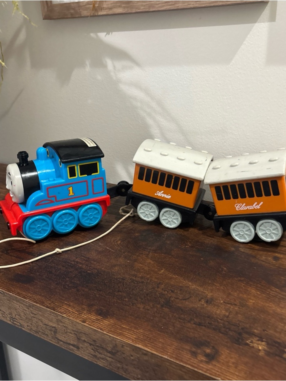Thomas & Friends Blue Locomotive with Orange Passenger Cars